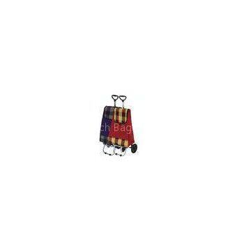 Delicate colorful 600D oxford fabric wheeled shopping bags collapsible