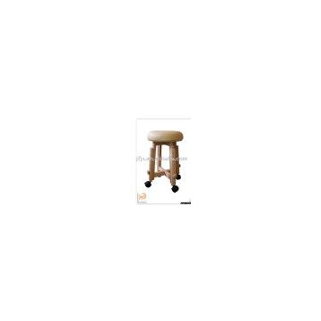 Adjustable Height Wooden Stool