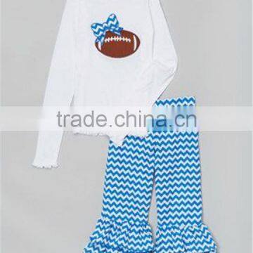 high quality Rugby applique wholesale casual kids clothes