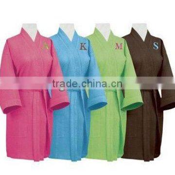 100% cotton waffle bathrobe