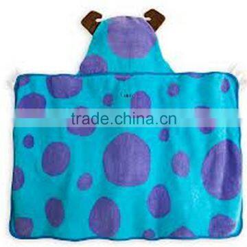 printed cotton towel fabric for kids, baby towel