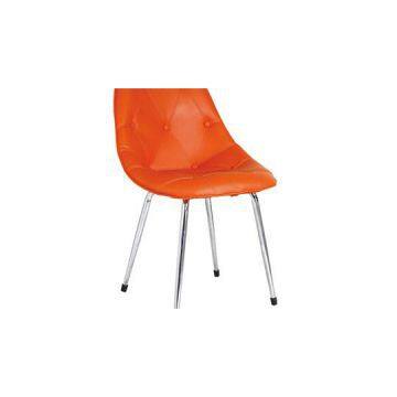 Orange Commercial Leather Bar Chair