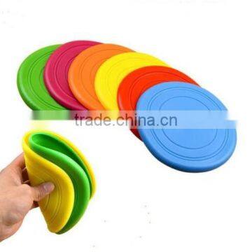 Pets Playing Toys Soft Colorful Puppy Flying Disc