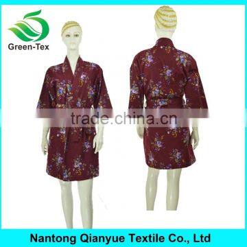 Cheap Sexy Shawl Collar Printed Fleece Plush Robes for Women
