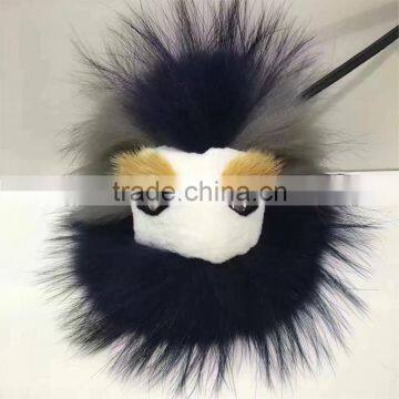 High quality fashion bag accessories fur monster keychain pom pom key chain