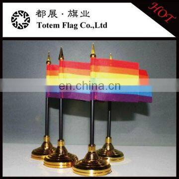 Rainbow Table Flag , Desk Flag , Gay Pride Table Flag