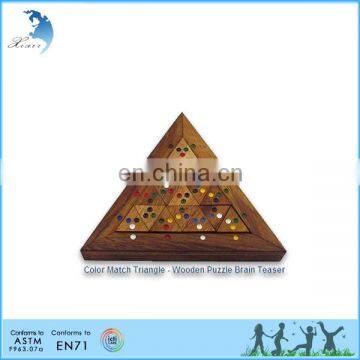 Color Match Triangle-Adult Wooden Puzzle Brain Teaser