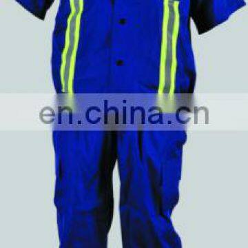 blue reflective fabric coveralls work uniform in workwear