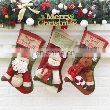 New Arrival Santa Claus Snowman Elk Christmas Stocking Christmas Decoration