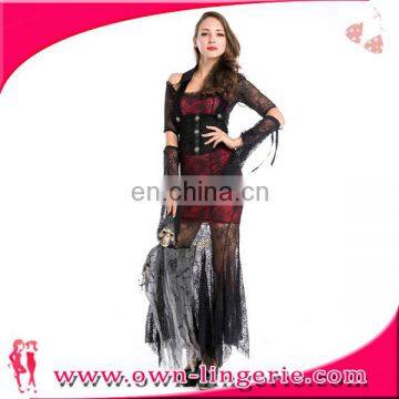 Deluxe Vampire Fancy Dress Costume Hen Night Party Cloth Halloween Skull For Cosplay