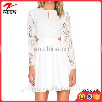 Long Sleeve High Neckline Latest Lace Dresses Fashion Dresses