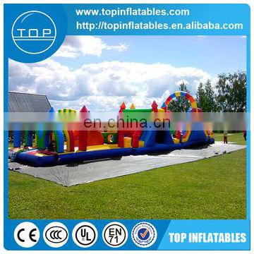 Ploto PVC outdoor playground inflatable sports 5k obstacle course with great price