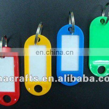 keychain plastic hangtag