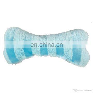 eco-friendly plush dog bone shape pillow,comfortable sky blue pillow