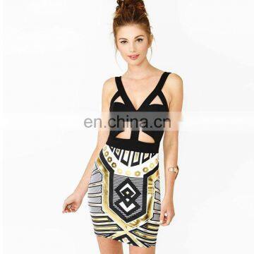 Mermaid Strapless Knee Length Bandage Dress 2015 New Arrival Fishtail Sexy Women black dress