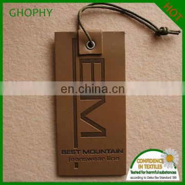 jeans paper swing tags leather tag