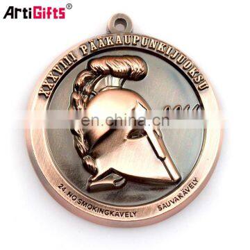 Newest customized souvenir 3d metal medal with ribbon