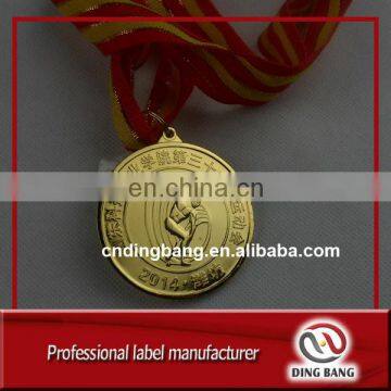 High quality Hot Sale 3D Metal School Sports Meeting Use Zinc Alloy Award Promotion Gold Medal