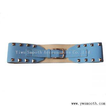 Wholesale Fashion Women's Decorative Skirt Elastic Slim Waist Dress PU Leather Belt photo-5