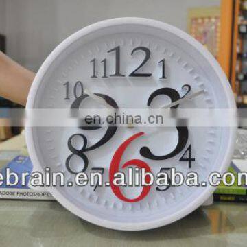 customized modern number design round wall clock