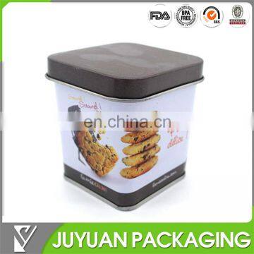 Small tin box with tapper shape, hot sale round cookie tin container