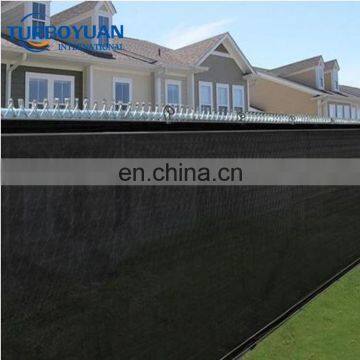 HDPE woven fabric privacy fence netting dark green / white / black plastic fencing mesh