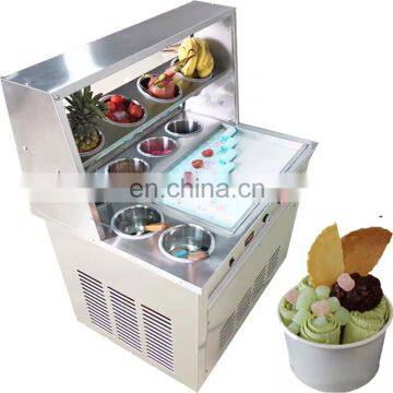 Commercial Rolled Fried Ice Cream Machine in Guangzhou