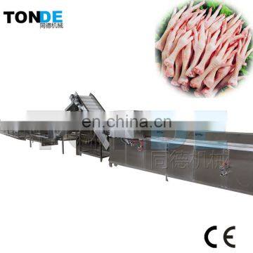 Stainless Steel chicken feet production line 500-1500KG/H