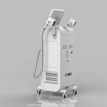 Shandong Moonlight 2 Handles Vertical Diode Laser Hair Remove With Handle Screen photo-2