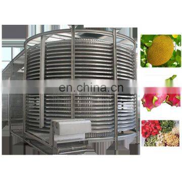 Spiral IQF freezer machine for shrimp fish