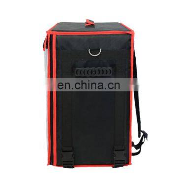 Customized High Quality Large Capacity Durable Black Thermal Waterproof Cooler Backpack Food Delivery Bag