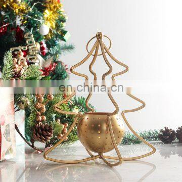 Soft Time Golden Candlestick Iron Pentacle Candlestick Christmas Decorationscreative Table Decorations photo-3