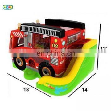 Fire Truck Inflatable Jumper Combo Bouncer Jumping Bouncy Castle Bounce House photo-5