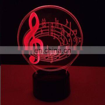Romantic Acrylic Musical Note 7 Color Change Table Lamp 3D LED Night Lights Bedroom Decor Novelty Lustre Holiday Gift for Kids photo-4