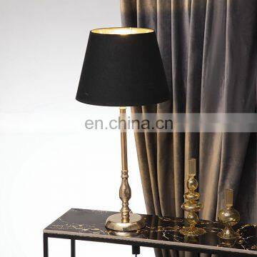 Italian luxury hotel decoration high-end durable gold metal energy-saving table lamps for bedroom