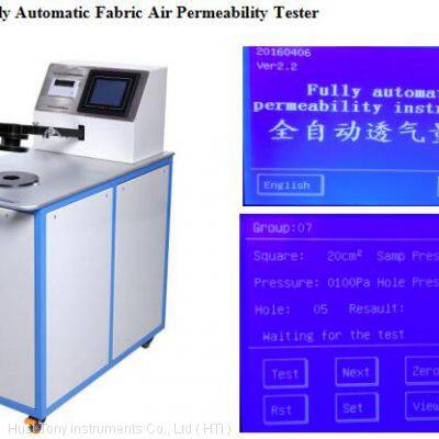 Fully Automatic Fabric Air Permeability Tester,Textile Air Permeability Testing Machine