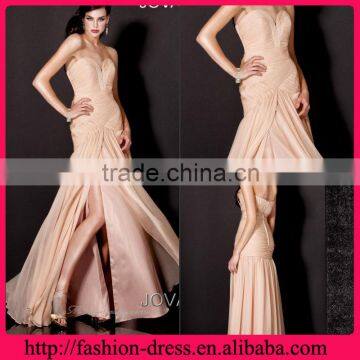 Charming Sweetheart Neckline Side Slit Elegant Chifffon Evening Dresses Long