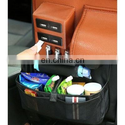 Universal Multifunctional Pu Leather Car Organizer Bag Seat Back Organizer Bag Travel Storage Holder Usb