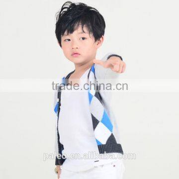 button down Knitted 100% Cotton pullover jackets School boys cardigan sweater