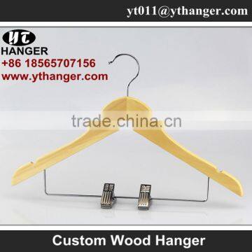 IMY-175 natural wood flat kids hanger for garment