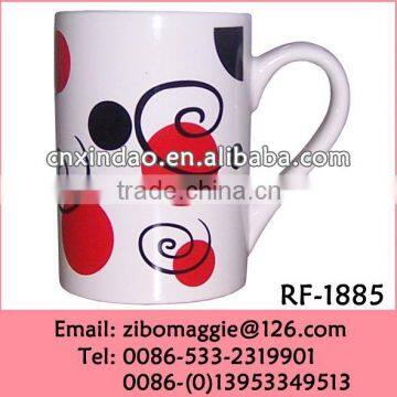 Modern Shape Daily Used 10oz Wholesale Porcelain Kids Drinking Mug Made in Zibo