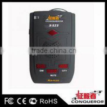 Conqueror Radar Detector test X 523/ Car Radar Detector/Portable RD X523/ Road Safety Guard