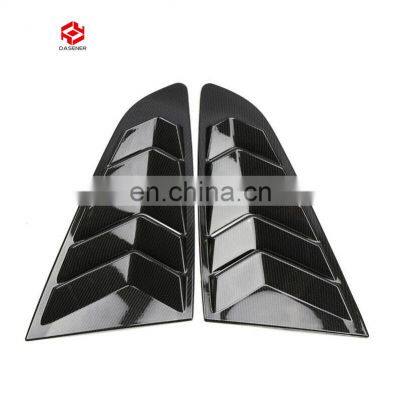 Honghang Factory Car Accessories Shade Guard Window Louver, Glossy Rear Side Window Louvers Shutters Trim For Mustang 2015-2019