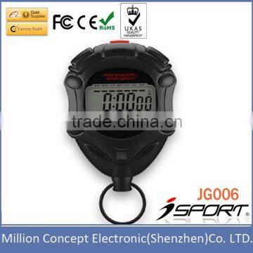 Black color athlete sporting digital racing stopwatch