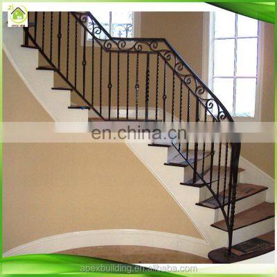 Modern Decorative Wrought Iron Interior Indoor Stair Railings Designs photo-3