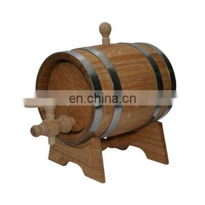 5L Oak Barrel Wooden Barrel for Storage or Aging Wine & Spirits Wine Barrels Wine Holder photo-2