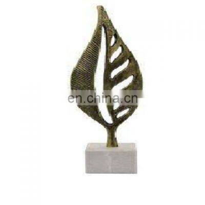 leaf design brass antique sculpture