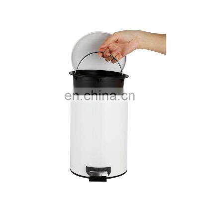 Stainless Steel White Dustbin Strong Pedal photo-2