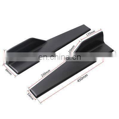 2PCS Universal Side Skirt Extension Rocker Left & Right Splitters Winglet Wings Canard Diffuser 45cm 86cm