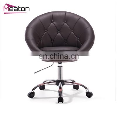 Lounge hydraulic chair wheels pu leather japanese salon waiting chair